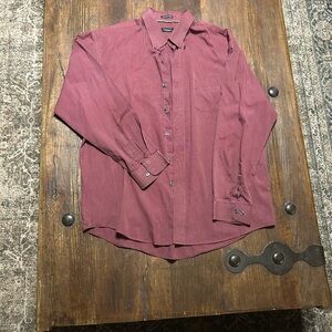 Van Heusen Maroon Casual Button-Down Shirt